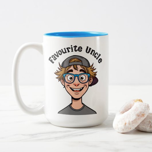2 Couleurs Tasse Oncle Préféré (Avec donut)