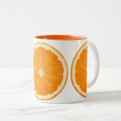 2 Couleurs Tasse orange d'agrume (Devant droit)