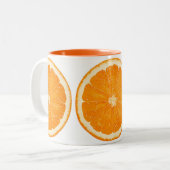 2 Couleurs Tasse orange d'agrume (Devant gauche)