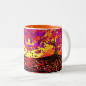 2 Couleurs Tasse Original Art-Roots Run Deep Café (Devant droit)