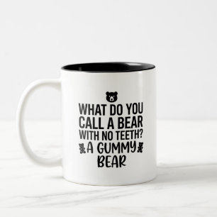 2 Couleurs Tasse Ours Amoureux du Café Citation Drôle Cadeau