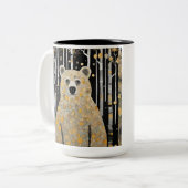 2 Couleurs Tasse Ours Câlin Drôle (Devant gauche)
