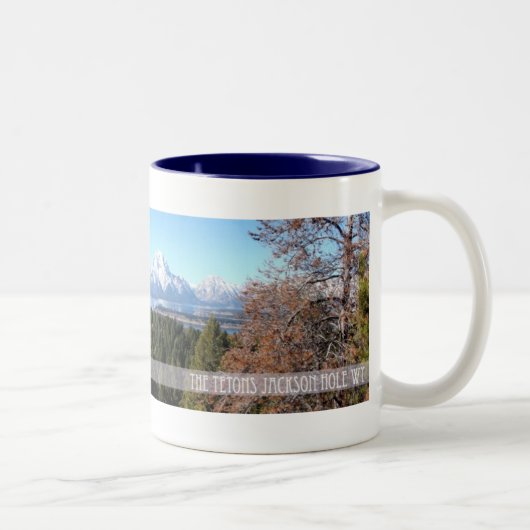 2 Couleurs Tasse panoramique de Tetons (Droit)