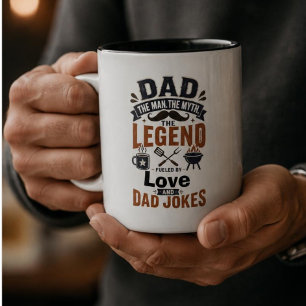 2 Couleurs Tasse Papa L'Homme Le Mythe La Légende