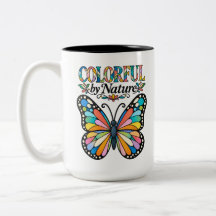 Tasse Papillon Inspirant Colorée par Nature