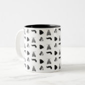 2 Couleurs Tasse Papillon Monochrome (Devant gauche)