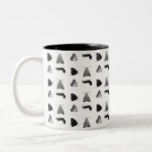 2 Couleurs Tasse Papillon Monochrome (Gauche)