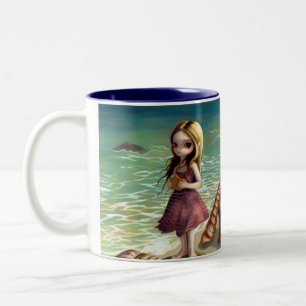 2 Couleurs Tasse "par bord de la mer"