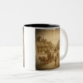 2 Couleurs Tasse Parchemin de Style Occidental (Devant droit)