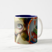 2 Couleurs Tasse "parmi Koi" (Devant droit)