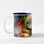 2 Couleurs Tasse "parmi Koi" (Gauche)