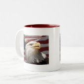 2 Couleurs Tasse patriotique d'Eagle (Devant gauche)