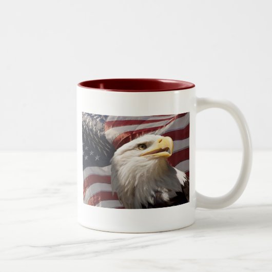 2 Couleurs Tasse patriotique d'Eagle (Droit)