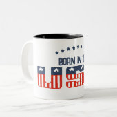 2 Couleurs Tasse patriotique née aux États-Unis (Devant gauche)