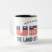 2 Couleurs Tasse Patriotique Terre de Liberté (Devant gauche)