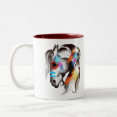 2 Couleurs Tasse peinte de poney (Gauche)