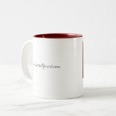 2 Couleurs Tasse peinte de poneys - customisée - customisée (Devant gauche)
