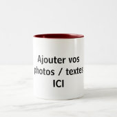 2 Couleurs Tasse Personnalisable (Centre)
