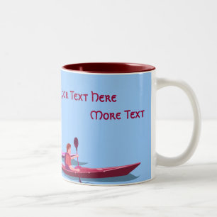 2 Couleurs Tasse personnalisable de Kayakers