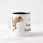 2 Couleurs Tasse personnalisable de serpent de boa (Devant gauche)
