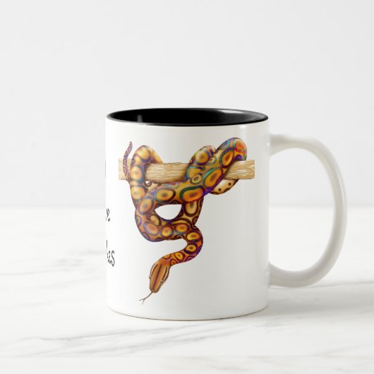 2 Couleurs Tasse personnalisable de serpent de boa (Droit)