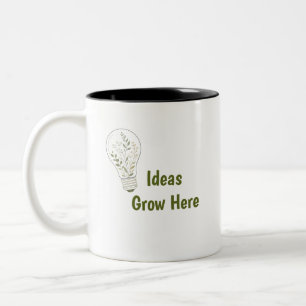 2 Couleurs Tasse personnalisée avec ampoule botanique