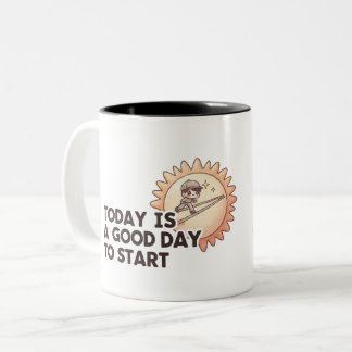 2 Couleurs Tasse personnalisée avec nom Aujourd'hui est un bo