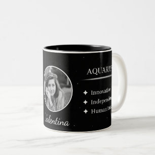 2 Couleurs Tasse personnalisée avec photo et nom - Traits du