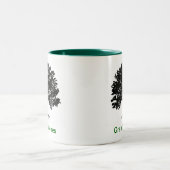 2 Couleurs Tasse personnalisée d'arbre généalogique (Centre)