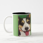 2 Couleurs Tasse personnalisée de corgi (Gauche)