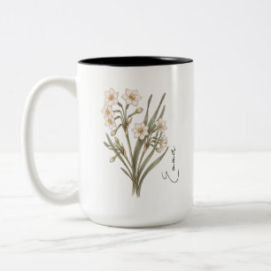 2 Couleurs Tasse personnalisée de jonquille de naissance de m