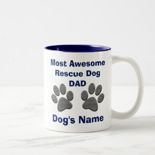 2 Couleurs TASSE personnalisée de pattes de chien de cadeaux