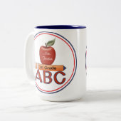 2 Couleurs Tasse personnalisée de professeur (Devant gauche)