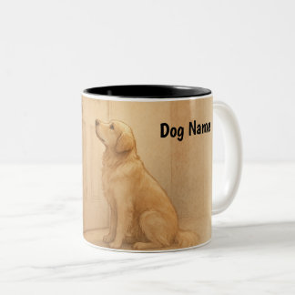 2 Couleurs Tasse personnalisée Golden Retriever "Toujours en