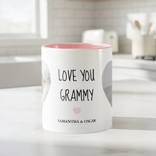 2 Couleurs Tasse Personnalisée Love You Grammy Cadeau Perso