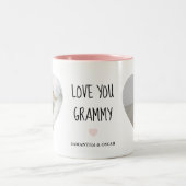 2 Couleurs Tasse Personnalisée Love You Grammy | Cadeau Perso (Centre)