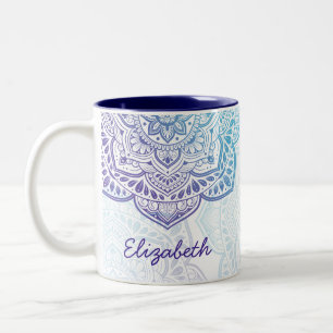 2 Couleurs Tasse personnalisée Luna Mandala 11 oz