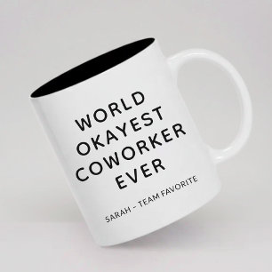 2 Couleurs Tasse personnalisée "Meilleur collègue de travail