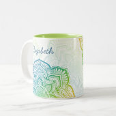 2 Couleurs Tasse personnalisée Momijigari Mandala 11 oz (Devant gauche)