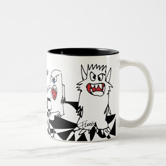 2 Couleurs Tasse personnalisée par monstre de bande dessinée (Droit)