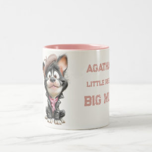 2 Couleurs Tasse personnalisée pour enfants Chiot Rebelle Mig
