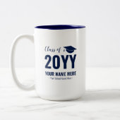 2 Couleurs Tasse personnalisée pour la remise des diplômes mo (Gauche)
