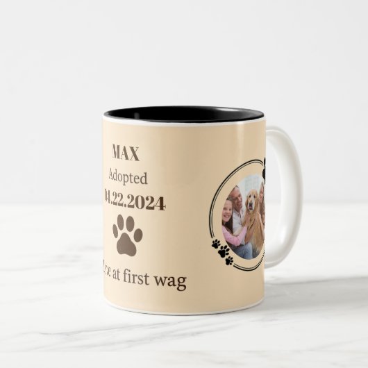 2 Couleurs Tasse personnalisée pour maman de Golden Retriever (Devant droit)