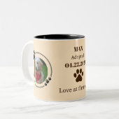2 Couleurs Tasse personnalisée pour maman de Golden Retriever (Devant gauche)