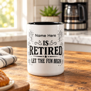 2 Couleurs Tasse personnalisée pour retraite - Que la fête co