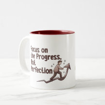 Tasse personnalisée 'Se concentrer sur le progrès