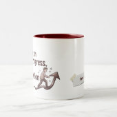 2 Couleurs Tasse personnalisée 'Se concentrer sur le progrès (Centre)