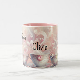 2 Couleurs Tasse personnalisée «Une tasse d'amour»
