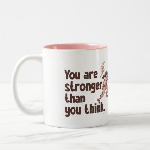 2 Couleurs Tasse personnalisée Vous êtes plus fort que vous n
