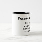 2 Couleurs Tasse pessimiste (Centre)
